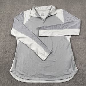 North Face Sweater Womens Extra Large Gray Long Sleeve Active Outdoor Casual